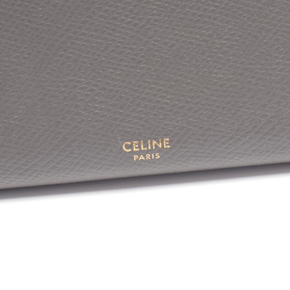 Celine Bifold Wallet Large Flap Gray Leather — view 4