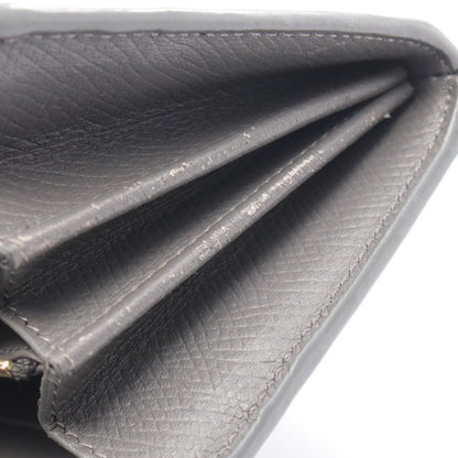 Celine Bifold Wallet Large Flap Gray Leather — view 8