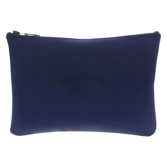 Hermes Neobain MM Nylon Polyurethane Blue Marine Pouch 0028