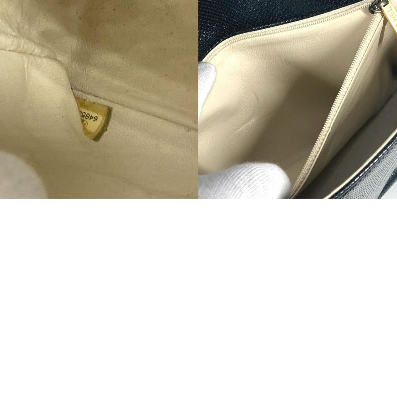 Chanel Shoulder Bag CC Coco Mark Leather Black