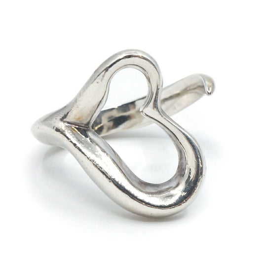 Tiffany & Co Ring Open Heart Silver