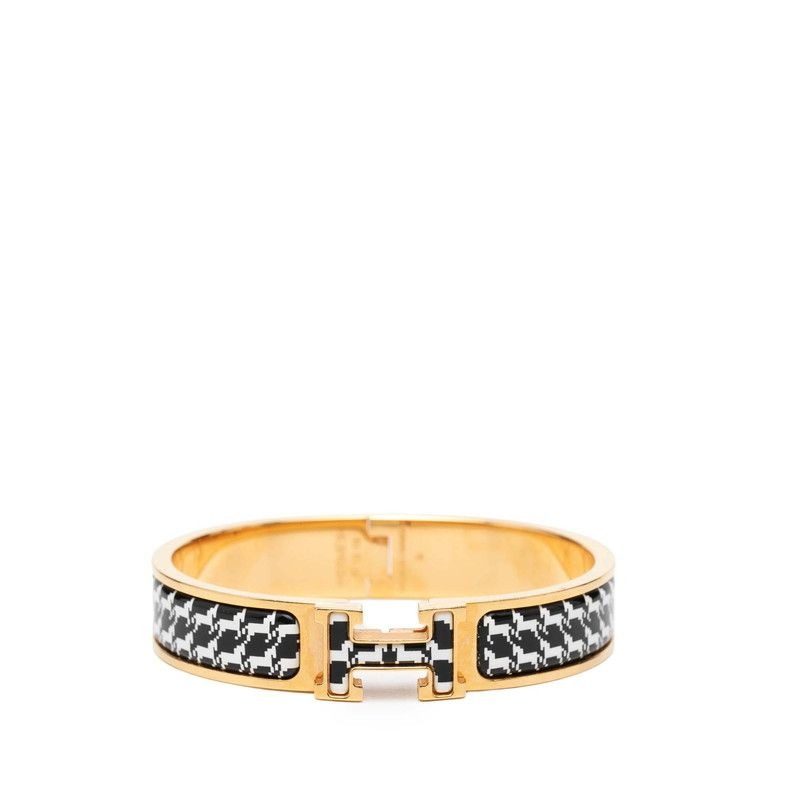 Hermes Click PM Bracelet Gold Multicolor Plated Enamel