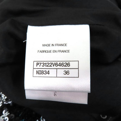 CHANEL 22A P73122 Lined With 100% Silk Sequins With Coco Mark Plate Knee-length
