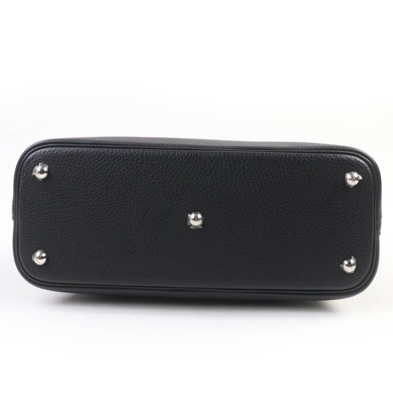 Hermes Bolide 31 Taurillon Clemence Silver Hardware Handbag Black Engraved Y