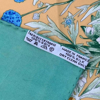 Hermes Carre 90 Silk Scarf LA Prairie Meadow Green