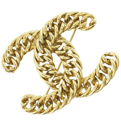Chanel Chain Coco Mark Gold Plated Ladies 36.4g Brooch