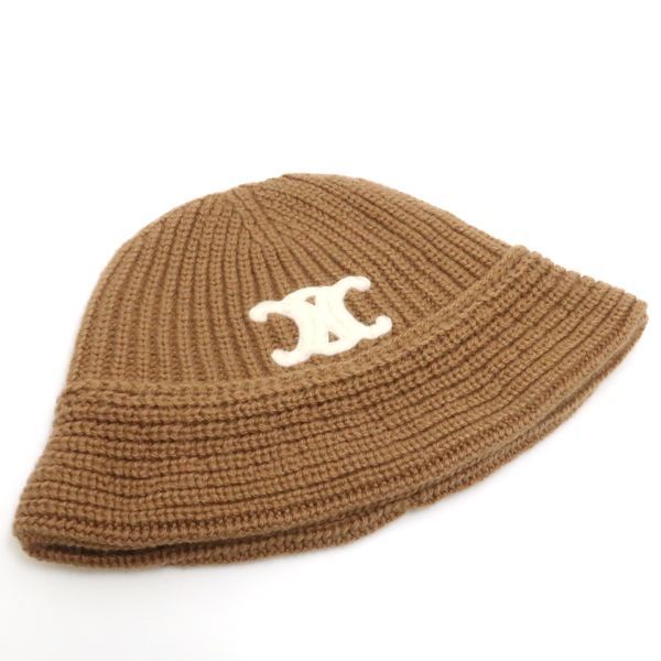 Celine Triomphe Crochet Bucket Hat 2a80t384d Camel Beige Cashmere Celine
