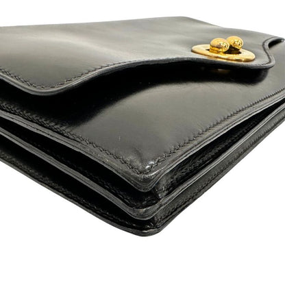 Hermes Vintage Box Calf Black Ladies Handbag