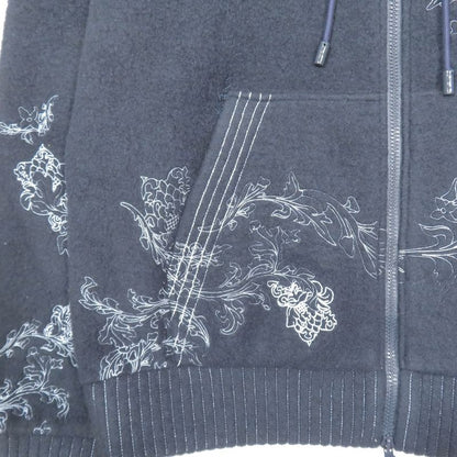 20aw Louis Vuitton Flower Embroidery Wool Zip Up Hoodie Jacket Outerwear Dark