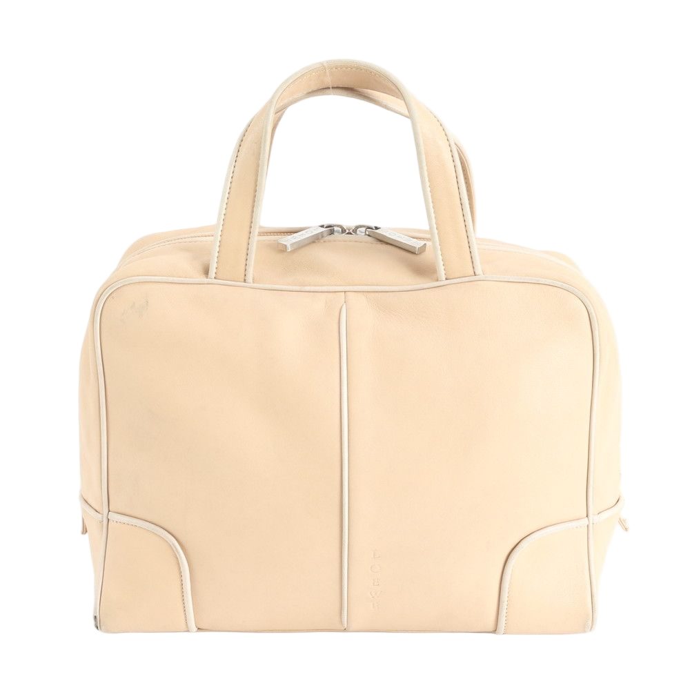 Loewe Mini Boston Beige Leather Handbag Tote