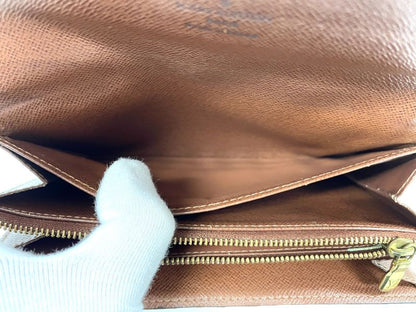 Louis Vuitton Monogram Portefeuille Sarah Long Wallet M61734 Brown Made In