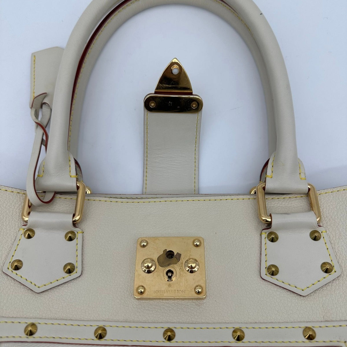 Louis Vuitton Fabreau Handbag Suhali Goatskin Bronne A4 Flap — view 11