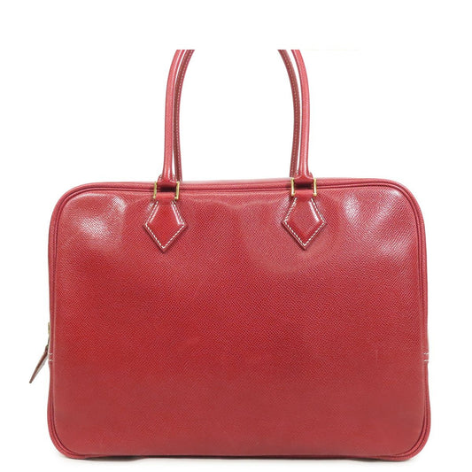 Hermes Plume 32 Rouge Ash Gold Lycee Handbag