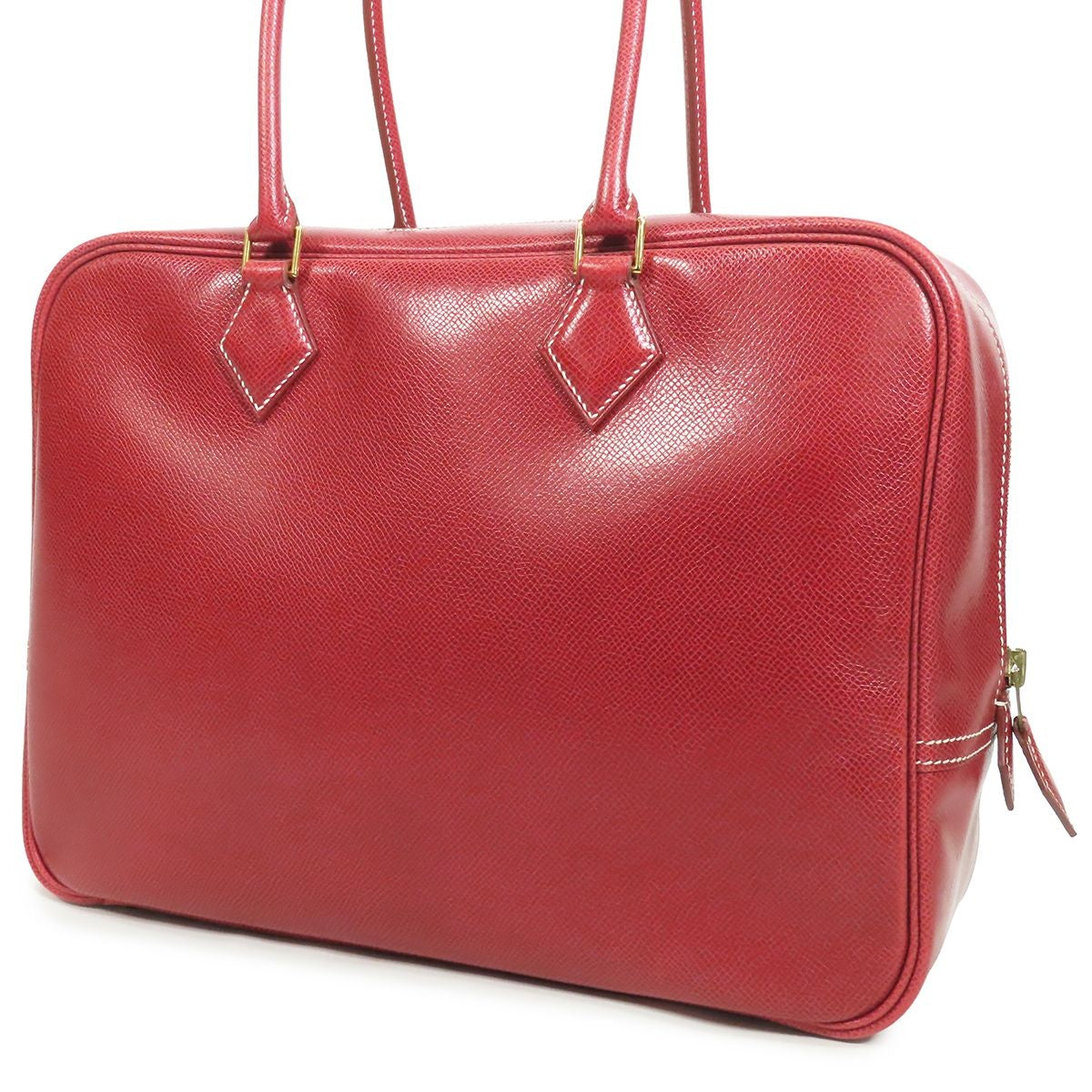 Hermes Plume 32 Rouge Ash Gold Lycee Handbag — view 2