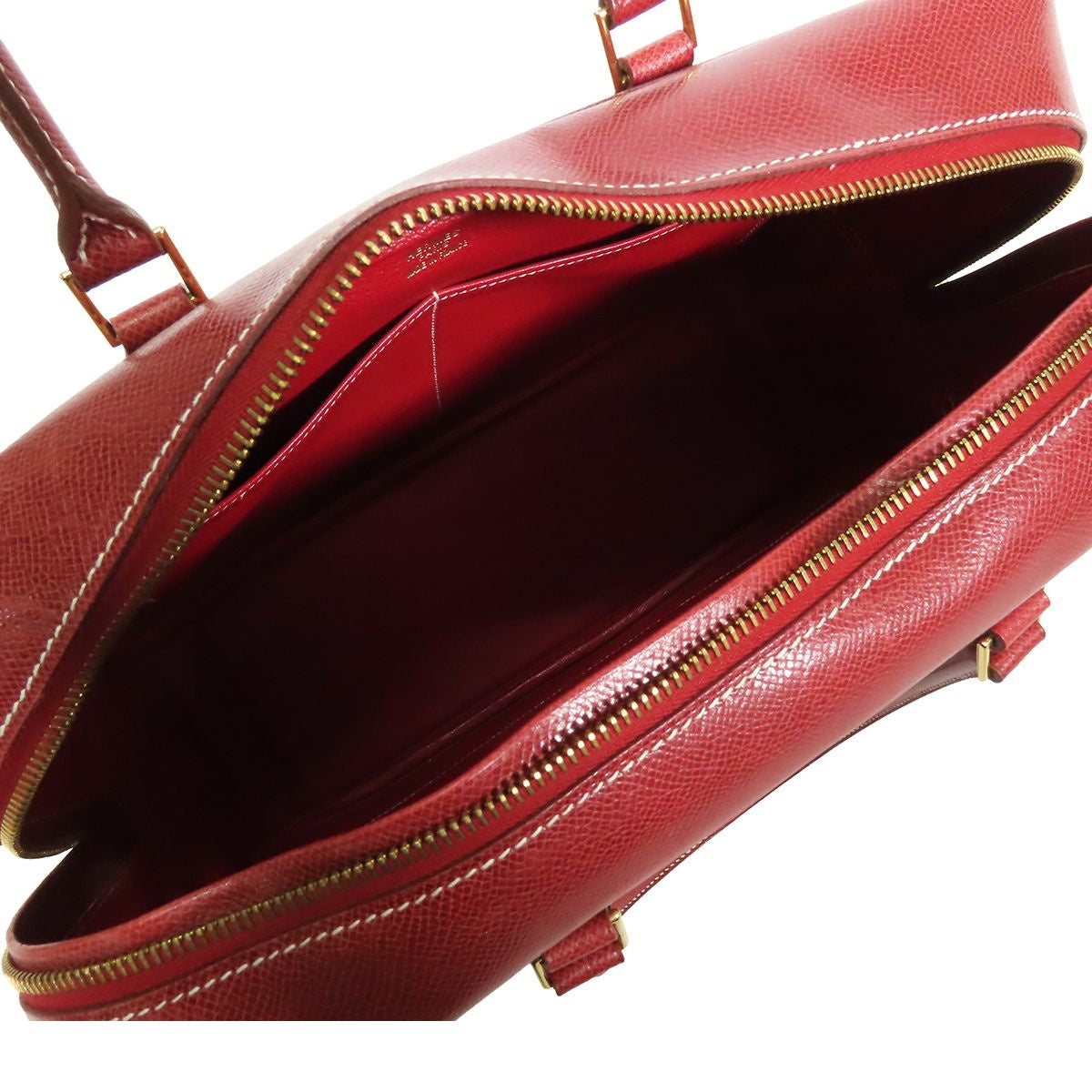Hermes Plume 32 Rouge Ash Gold Lycee Handbag — view 4
