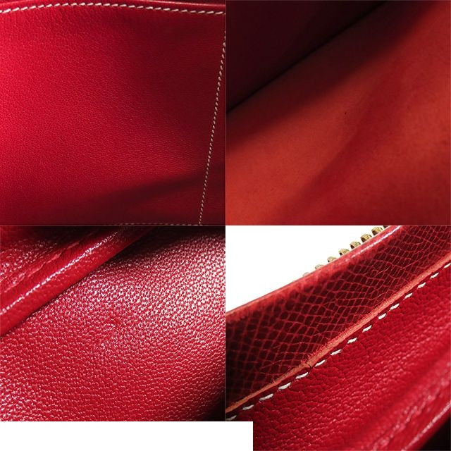 Hermes Plume 32 Rouge Ash Gold Lycee Handbag — view 8
