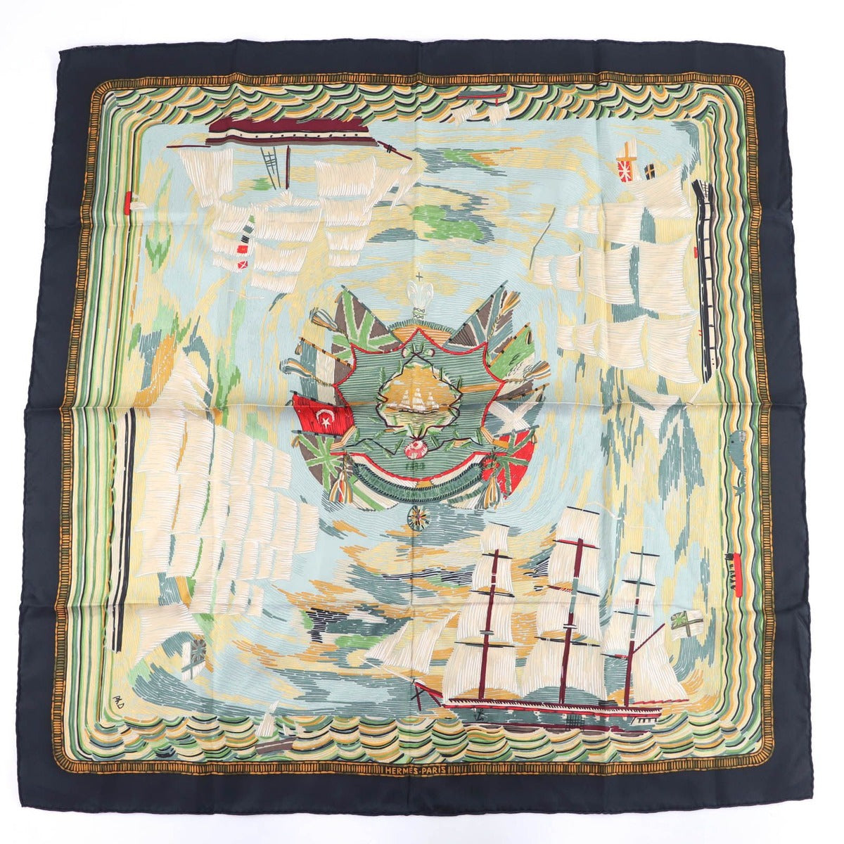 Hermes Carre 90 Henry Smith Sailor Silk Bhermes Large Scarf