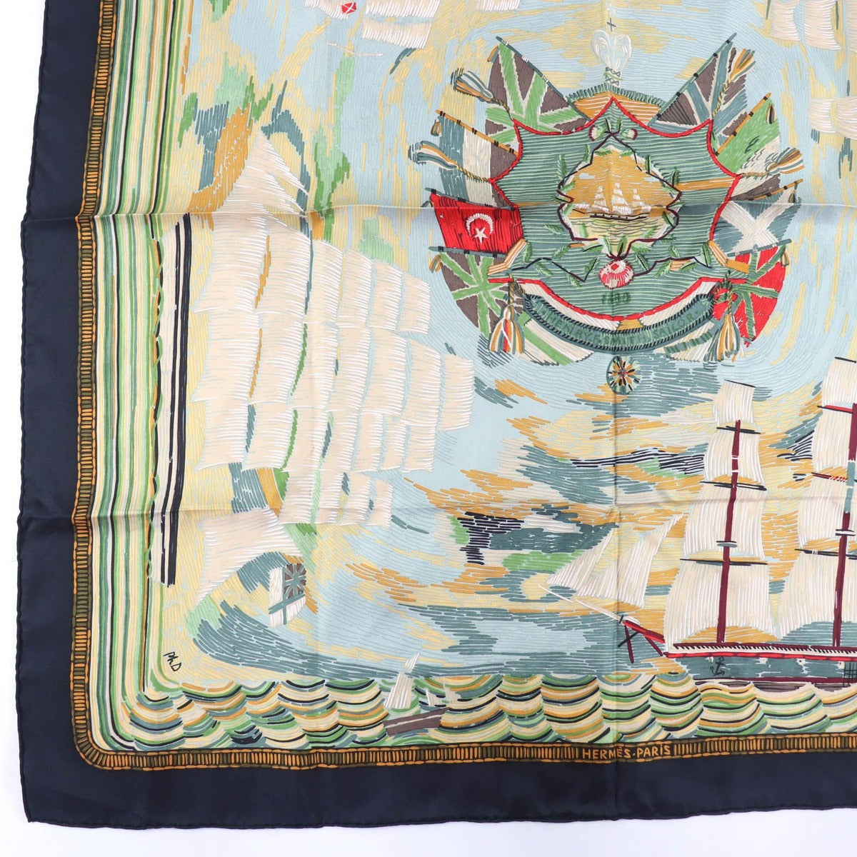 Hermes Carre 90 Henry Smith Sailor Silk Bhermes Large Scarf — view 5