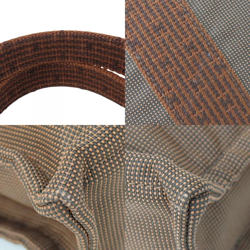 Hermes Handbag Tote PM Her Line Canvas Brown Old Hardware Casual Usual Women