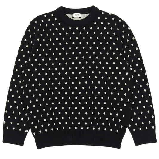 Celine By Edith Liman Celine 19AW 2019item Dotted Crewneck Knit 100% Wool Men's