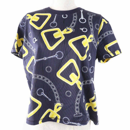 Hermes 24SS 4h4641dh Kaleidoscope Effect Cotton Short Sleeve T-shirt Navy 34