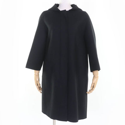 Christian DIOR 010m41a1116 Wool Rabbit Hooded Coat Black 40 Made In Italy