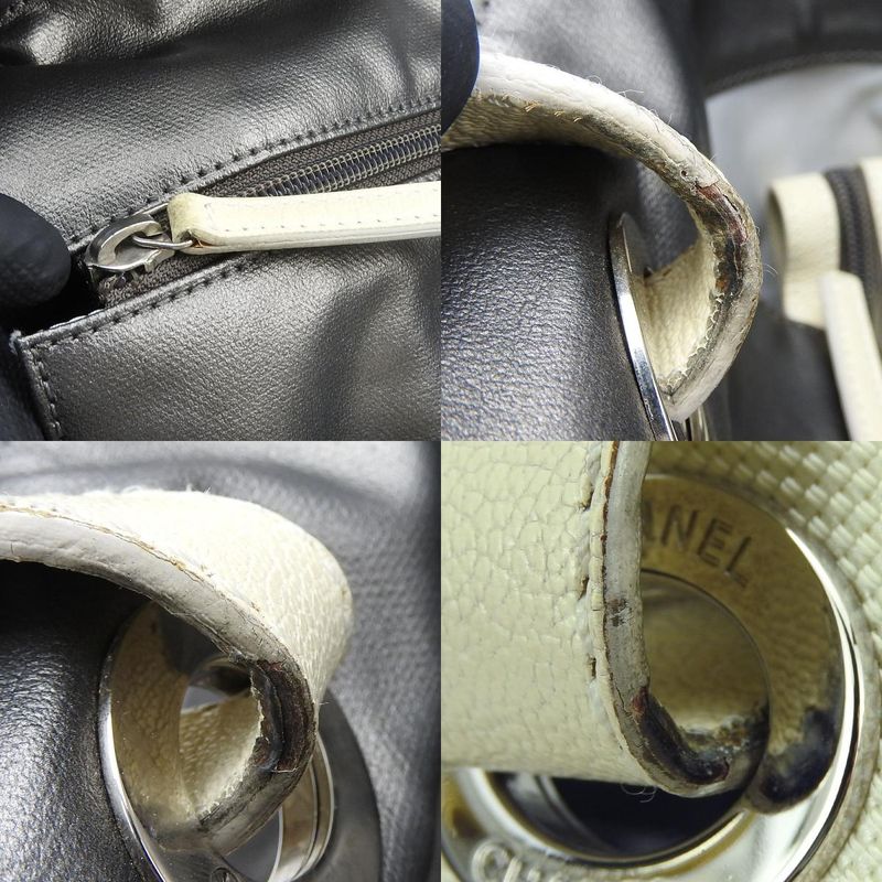 Chanel Tote Bag Paris Biarritz GM Coated Canvas Silver Ivory Silver Hardware