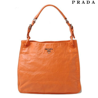 Prada Tote Shoulder Bag Prada Vintage Leather Light Orange