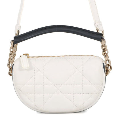 Dior Handbag Macro Cannage Vibe Micro Hobo 2-Way White