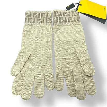 Fendi Gloves Zucca Hair Beige — view 2