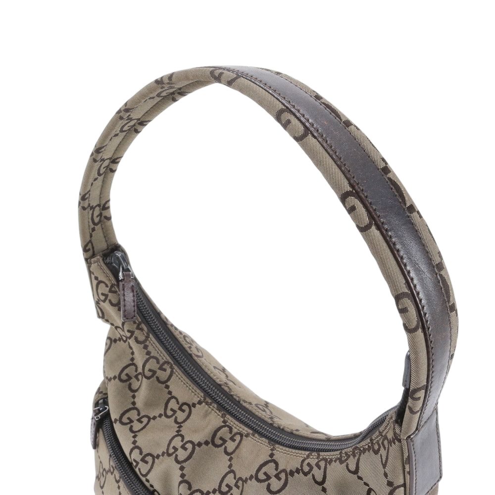 Gucci GG Nylon Leather Shoulder Bag Hand Enm — view 2