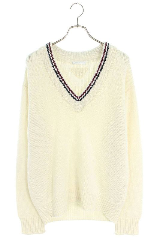 Prada Umb701 V-neck Low Gauge Cashmere Knit Men's 48