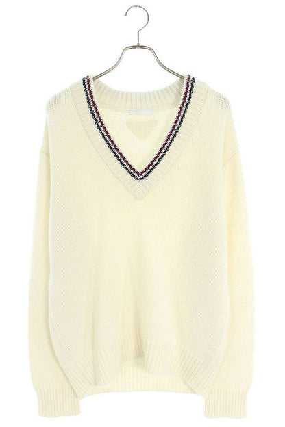 Prada Umb701 V-neck Low Gauge Cashmere Knit Men's 48