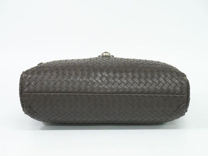 Authentic Bottega Veneta Intrecciato Business Bag Handbag Leather Brown
