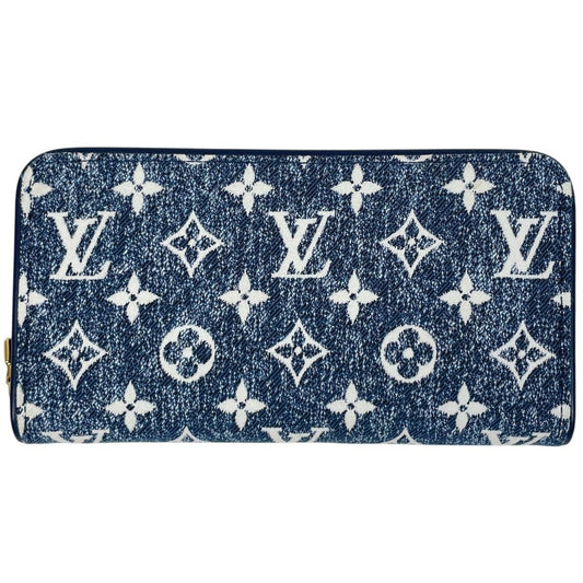 Louis Vuitton Zippy Wallet Monogram Denim Blue