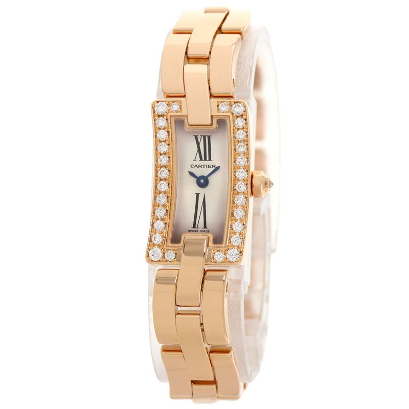 Cartier Wg40023j Ballerina Diamond Watch 18K Pink Gold Diamonds Ladies