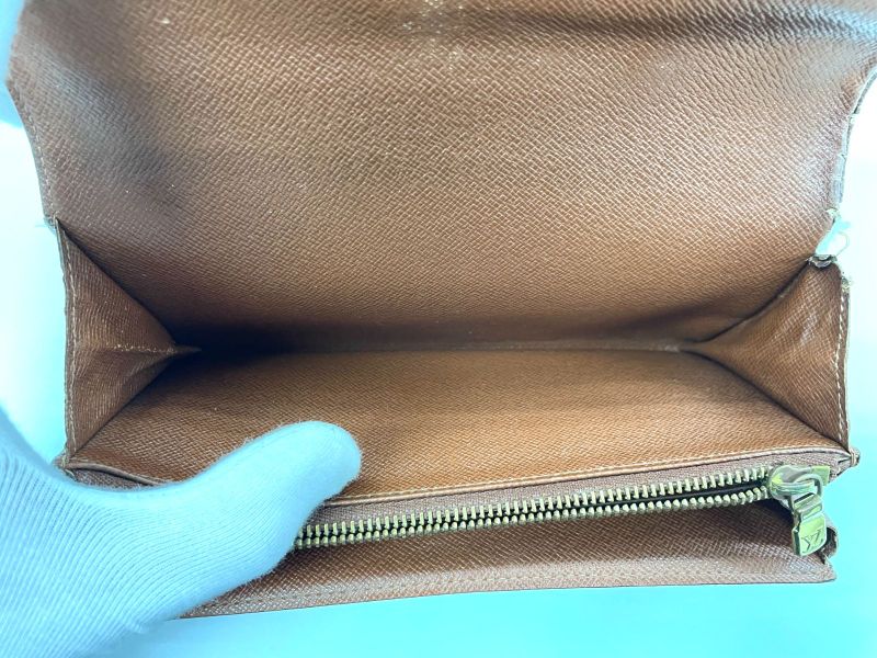 Louis Vuitton Monogram Pochette Portmonnaie Cles Di Long Wallet M61725 Brown