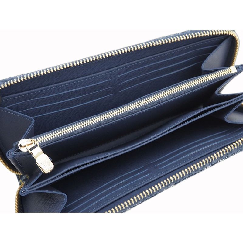 Louis Vuitton LV X Tm Zippy Wallet Monogram Cherry Denim Cotton