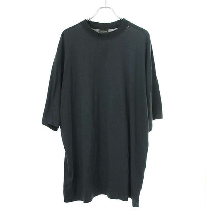 Balenciaga Distressed T-Shirt Neck Logo T-Shirt 739784 Tovf4 Black XL