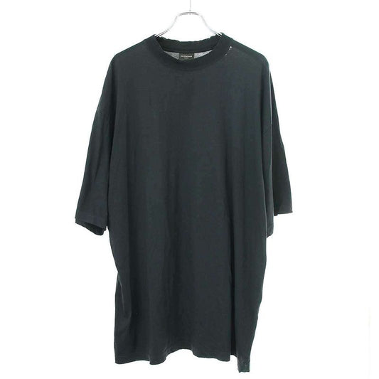 Balenciaga Distressed T-Shirt Neck Logo T-Shirt 739784 Tovf4 Black XL