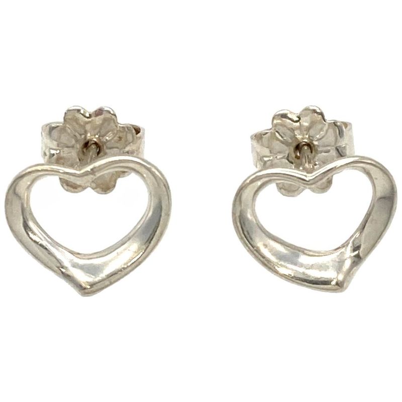 Tiffany & Co Tiffany & Co Open Heart Earrings Sv925 11g Silver Elsa Peretti