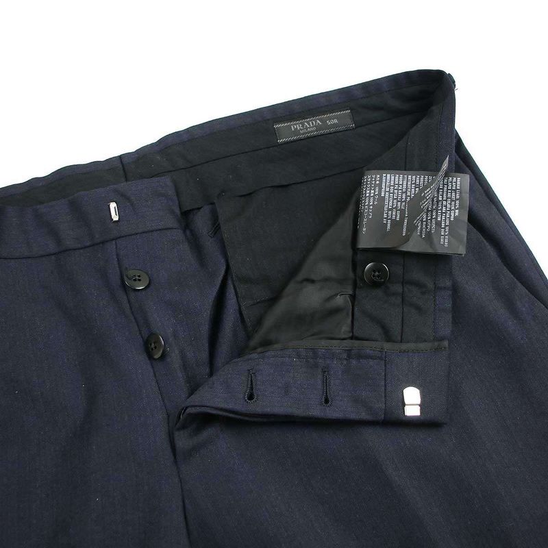 Prada 2017 Striped Wool 2b Setup Suit Uaf420 1n0t Navy 50