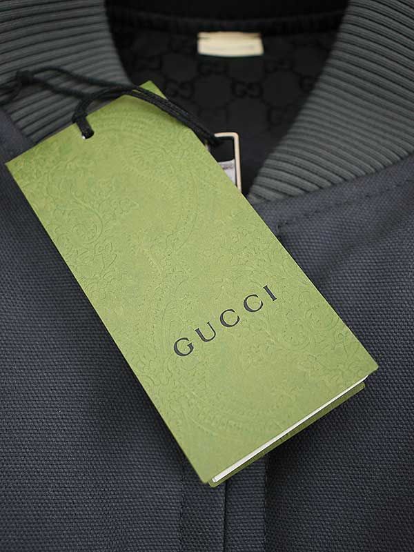 Gucci 24ss Cotton Canvas Reversible Goose Down Vest Gray 50 774339 Z8bq0