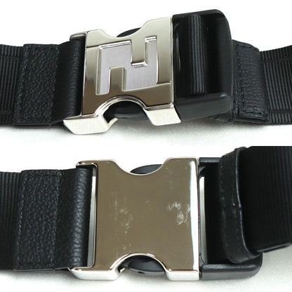 Fendi Shadow Diagonal Belt Bag Waist Bag Black 7va562 AMAC F0gxn Men's Preowned