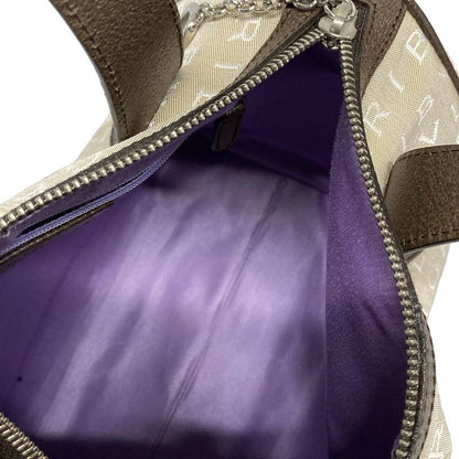 Bvlgari Boston Bag Logomania Beige And Dark Brown Leather