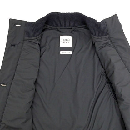 Hermes Quilted Nosleeve Bomba Jacket Black Size 36 Ladies' Women's