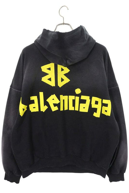 Balenciaga 744190 Tovb1 Tape Type Crushed Pullover Hoodie Men's 1