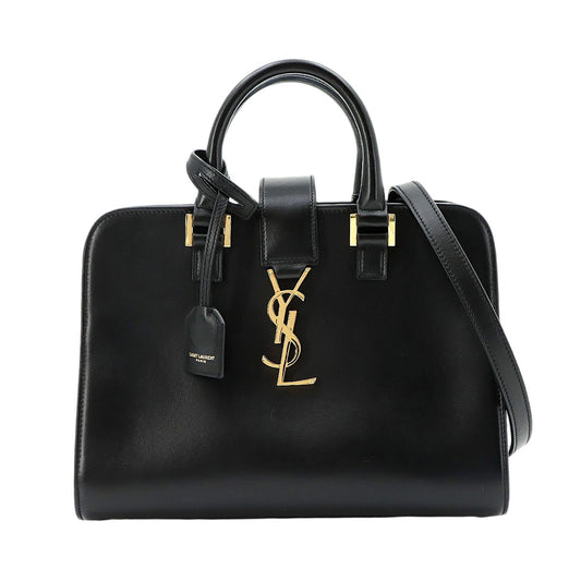 Saint Laurent Baby Cabas 2-Way Bag Leather Black
