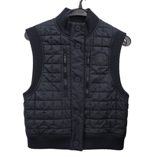 Hermes Quilted Blouson Jacket Sleeveless 5 H0160 dq Navy Vest 1236