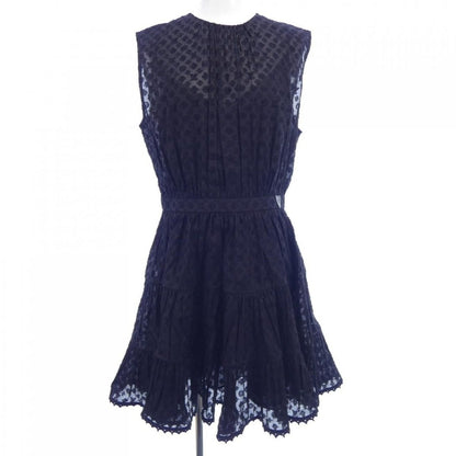 Louis Vuitton Monogram Filk Pe Tiered Dress
